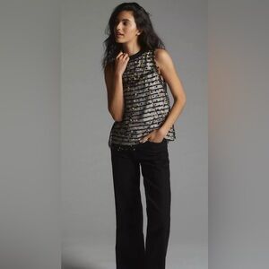 Maeve Contrast Dotted Tank Top